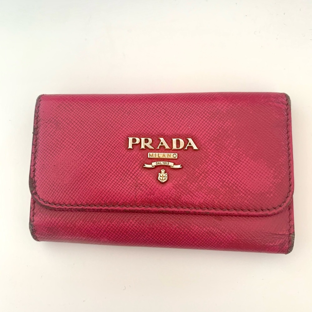 Prada Saffiano Leather Keychain